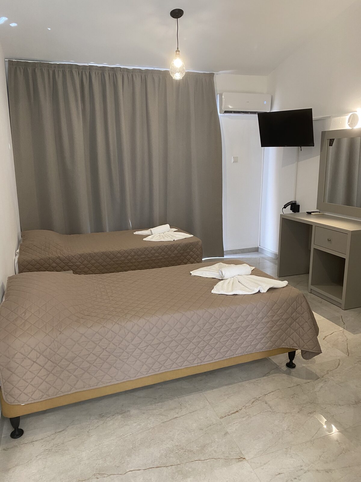 Twin room with pool view at Alexia Hotel Apartments Agia Napa